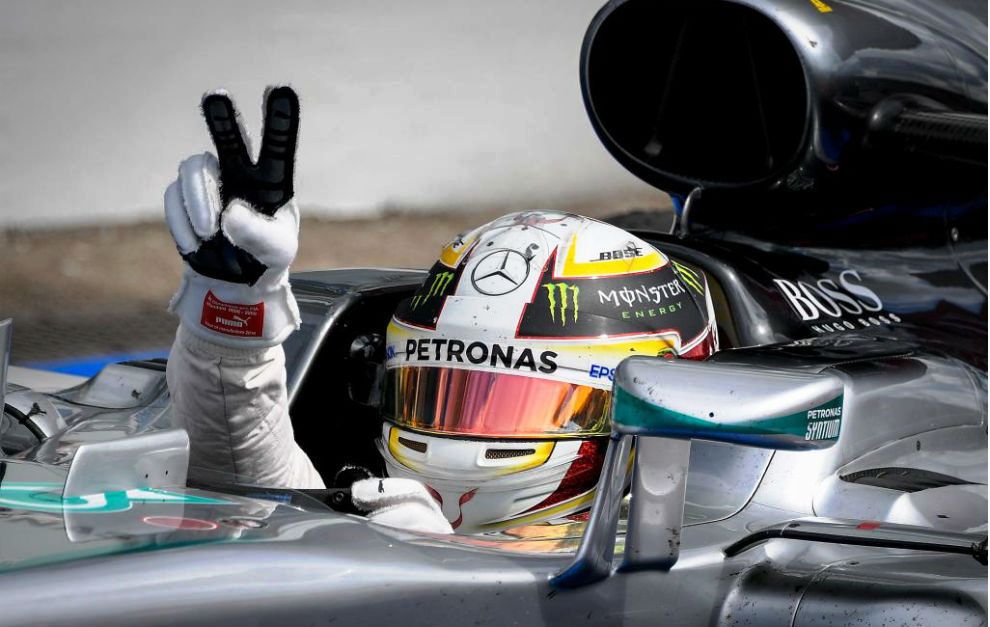 Hamilton gana en casa de Nico