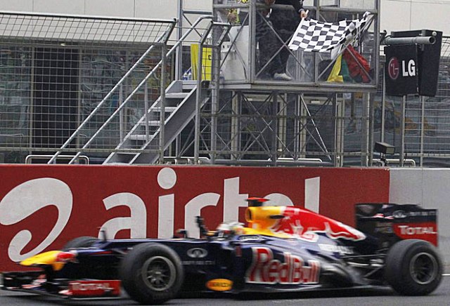 Vettel paseó triunfal en la India