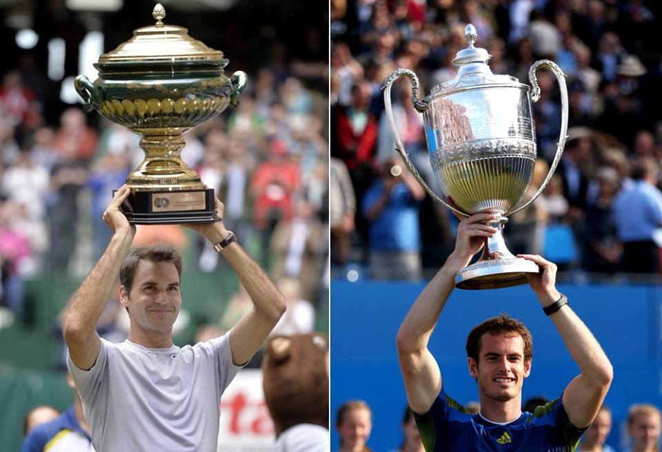Federer y Murray campeones rumbo a Wimbledon