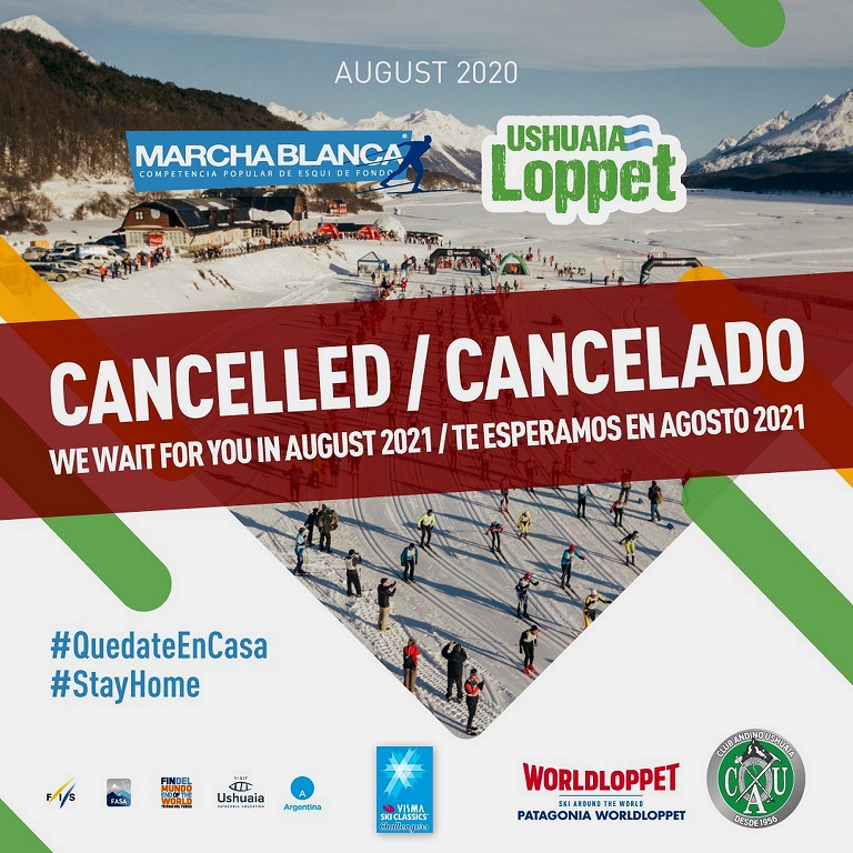 ¡ULTIMO MOMENTO! Marchablanca / Ushuaia Loppet canceladas